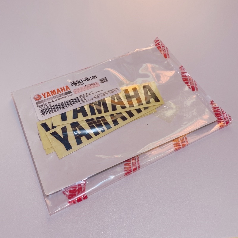 Decal tem chữ YAMAHA 12x2,8cm cao cấp Chính hãng Yamaha