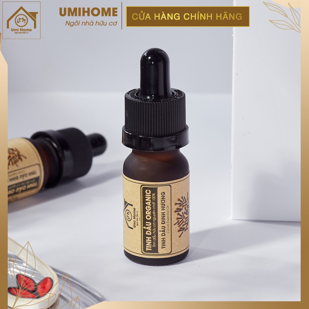 Tinh dầu Đinh Hương thơm phòng hữu cơ UMIHOME nguyên chất 10 ml- Giảm mệt mỏi, thư giãn, dưỡng ngăn rụng tóc và dưỡng da