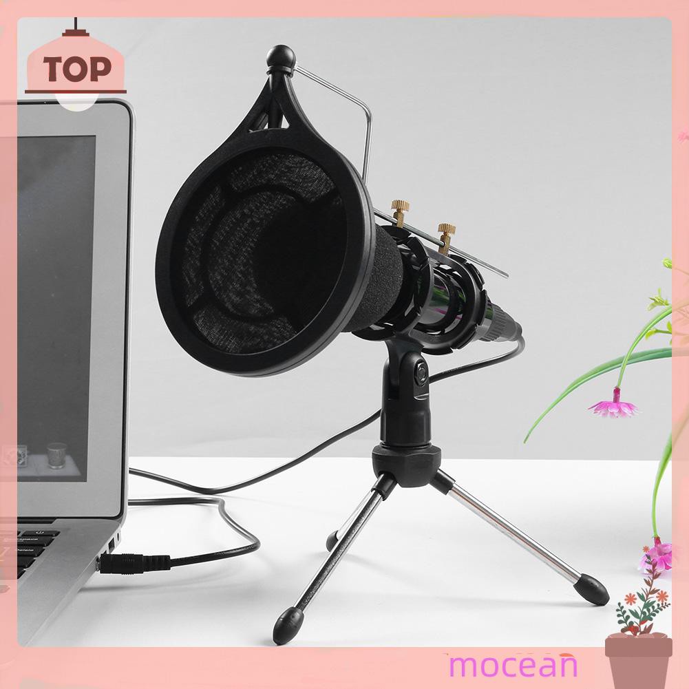 Mocean 3.5mm Condenser Microphone Studio Online Sound Recording Mic Tripod Kit