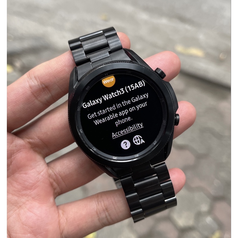 Dây thép ngàm cong chốt thông minh cho Galaxy Watch 3 45mm