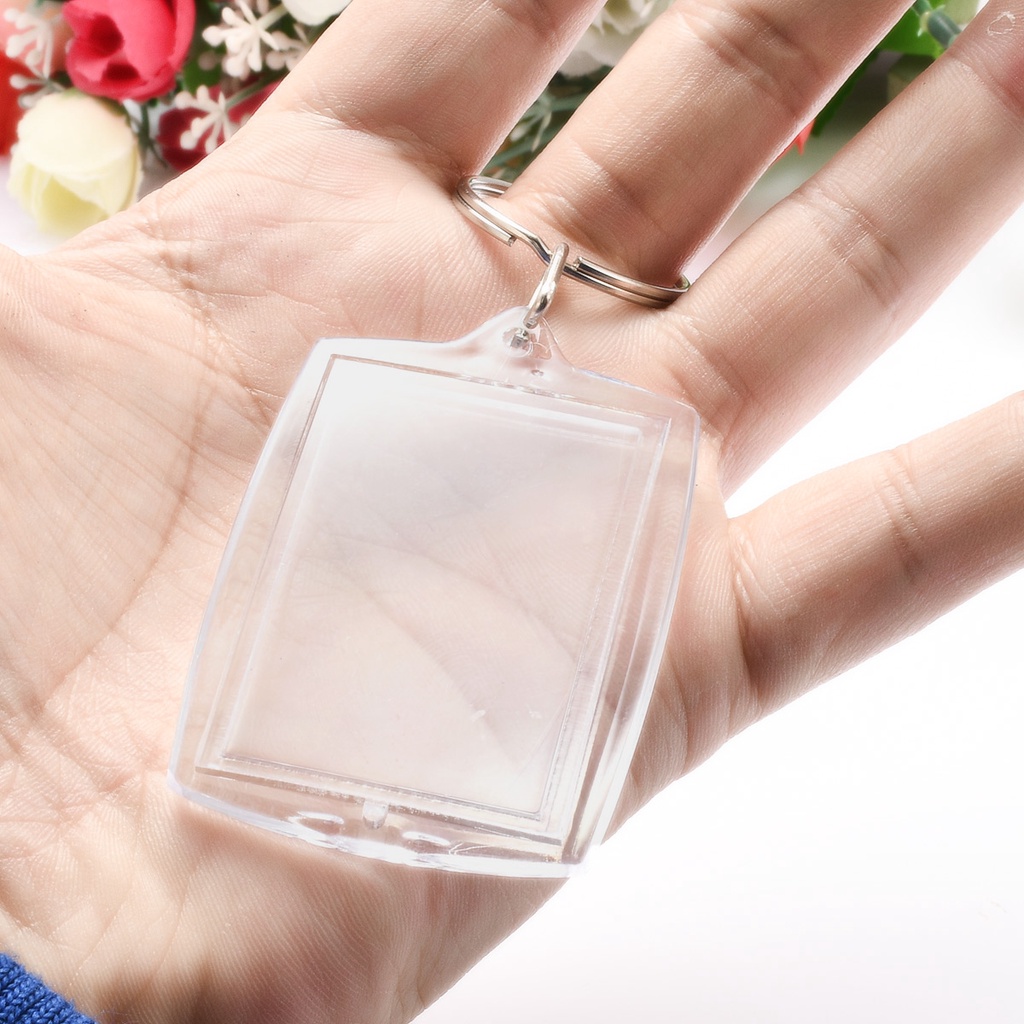 Móc Khóa Khung Ảnh Hình Chữ Nhật Bằng Acrylic