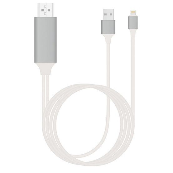 Cáp MHL chuyển tín hiệu từ Iphone 5/ 5S/ 6S/ 6 Plus/ SE lên Tivi -Cáp HDMI cho Iphone