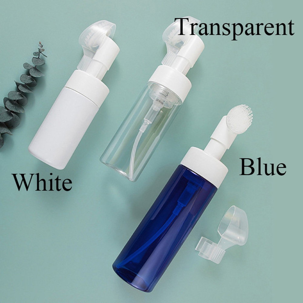 [Hàng mới về] Chai silicone đựng sữa rửa mặt tạo bọt xà phòng có bàn chải nhỏ gọn dùng khi du lịch