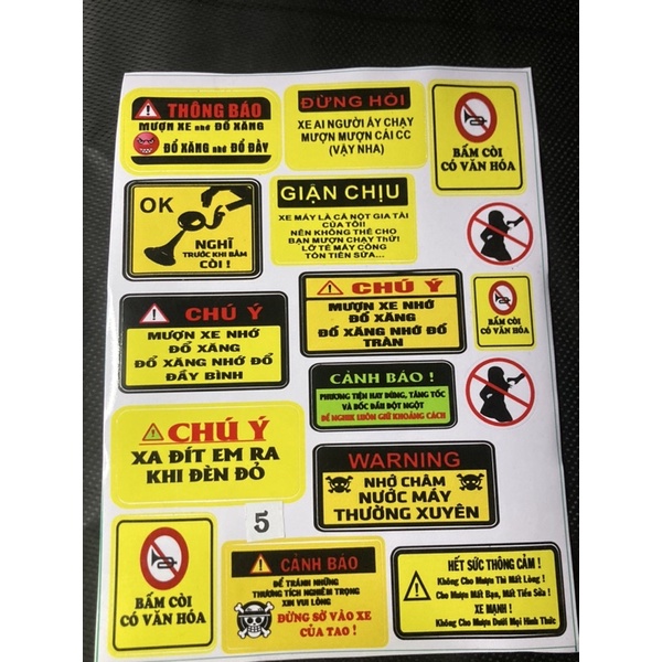 Tem dán xe máy, dán điện thoại, dán mũ bảo hiểm chống nước siêu đẹp, siêu bền