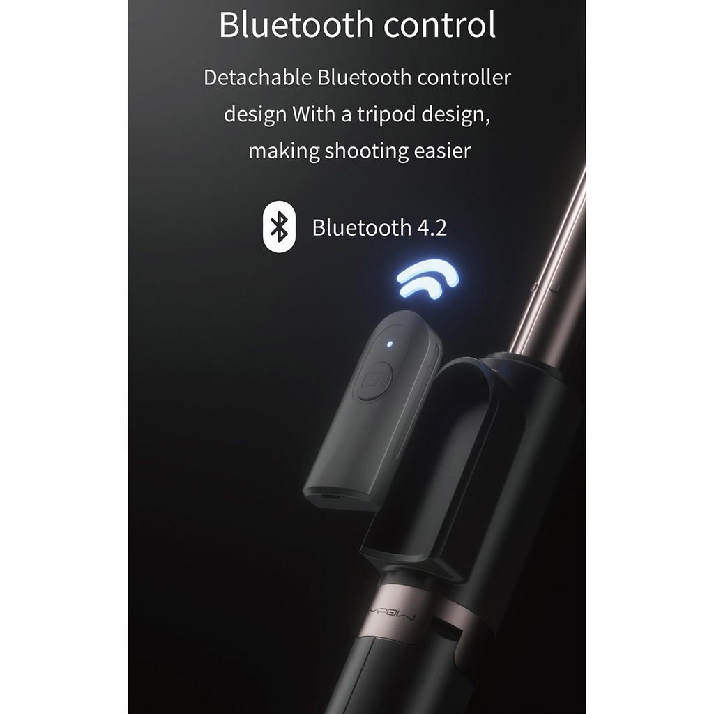 Gậy quay phim và chụp ảnh chống rung Bluetooth Mipow Agile Stabilizer Black (M04-BLK) - Phân phối chính hãng