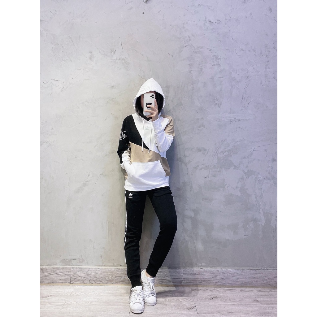 (HÀNG XUẤT XỊN) Áo Hoodie das phối màu 1434 COLORBLOCK HOODIE Made in Cam//bo//dia full-tag-code  SIZE S M L