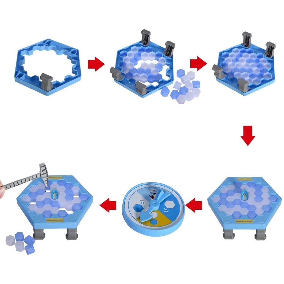 Bộ Đồ Chơi Đập Băng Bẫy Chim Cánh Cụt Vui Nhộn Cho Gia Đình