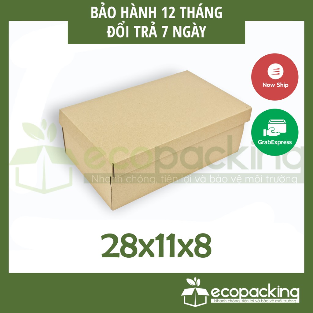 [XẢ KHO] Combo 50 hộp carton đựng giày dép size 28x11x8 cm