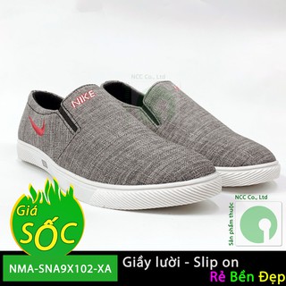 Giày Slip-on phong cách thể thao năng động giá rẻ mới nhất năm - NMA-SNA9X102-XA (Màu xám)
