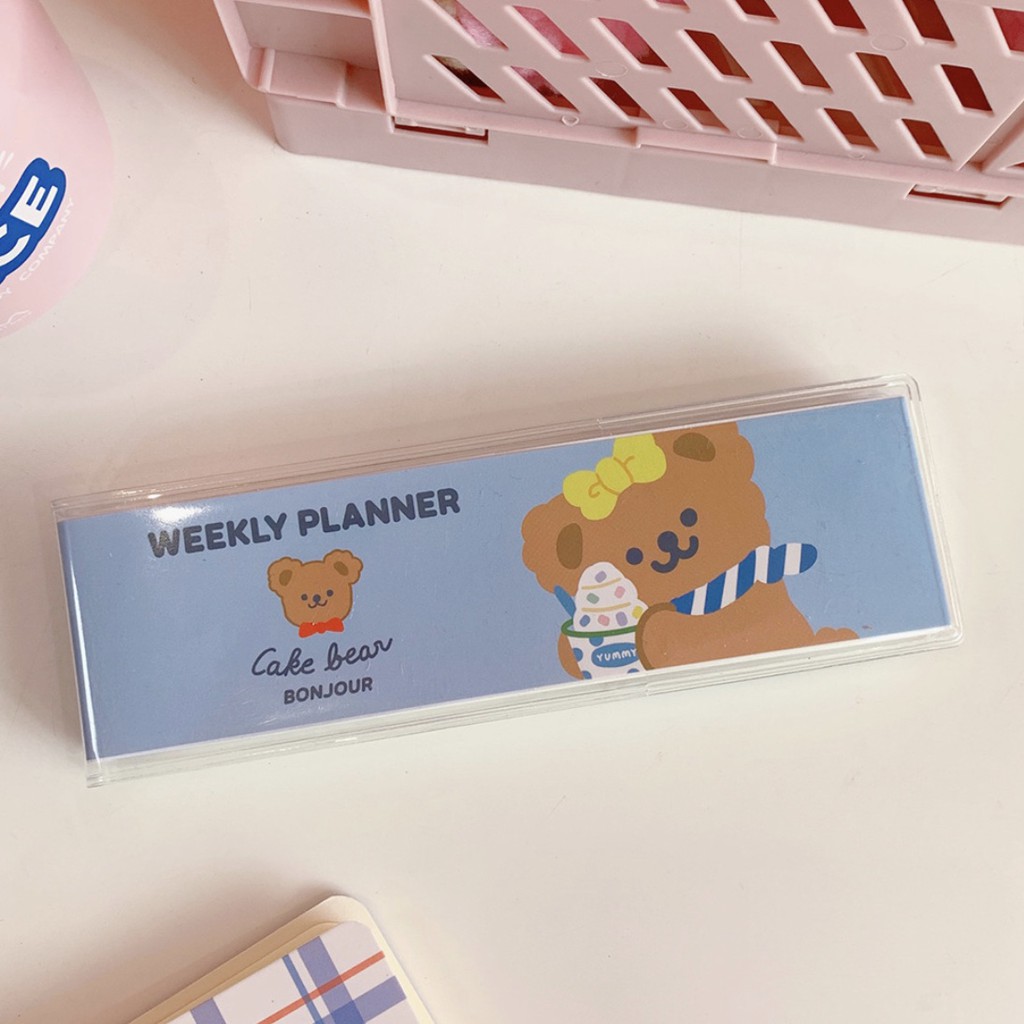 Tệp note WEEKLY PLANNER Cake bear