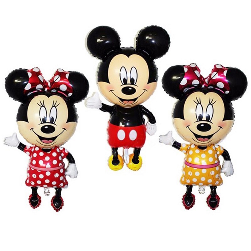 Bong Bóng Lá Nhôm Hình Chuột Mickey / Minnie Kích Thước 112 * 65CM Trang Trí Sinh Nhật / Tiệc Sinh Nhật