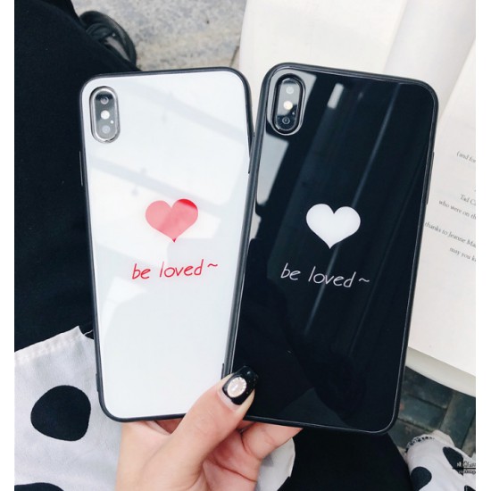 ốp iphone kính cường lực sang trọng be loved cho iphone từ 6 đến 11 pro max 12 13 promax xsmax xs k84