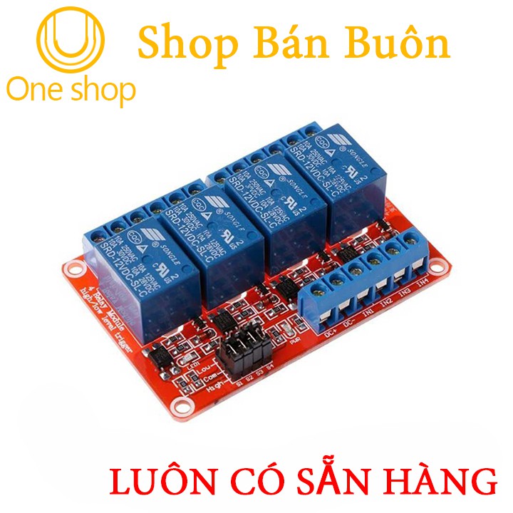 Module Relay 12VDC 4 Kênh H/L