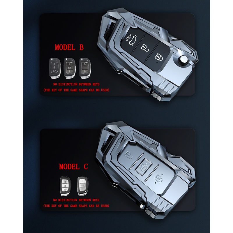 Vỏ chìa khóa điều khiển từ xa bằng hợp kim kẽm cho ô tô Hyundai i10 Kona Getz Accent Elantra Sonata Tucson