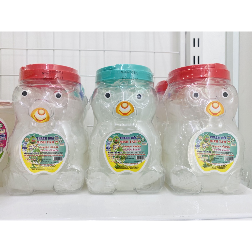 Thạch dừa Minh Tâm - Hũ gấu 1kg - Đặc sản Bến Tre