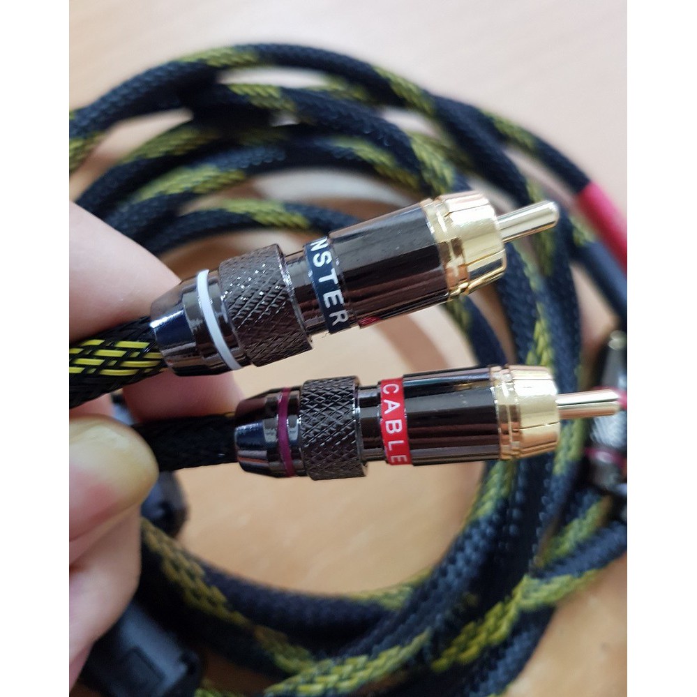 Dây tín hiệu Audio Monster standard 100 hai đầu RCA chống nhiễu dài 1,5 mét