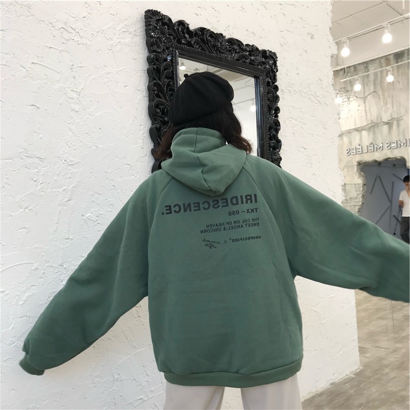 Áo hoodie nữ form rộng dài vải nỉ chất đẹp giá rẻ không xù lông hàng quảng châu BST ao thu đông unisex Ulzzang 2020