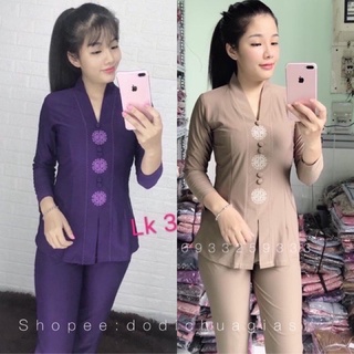Đồ lam đi chùa mẫu lắc thun s2