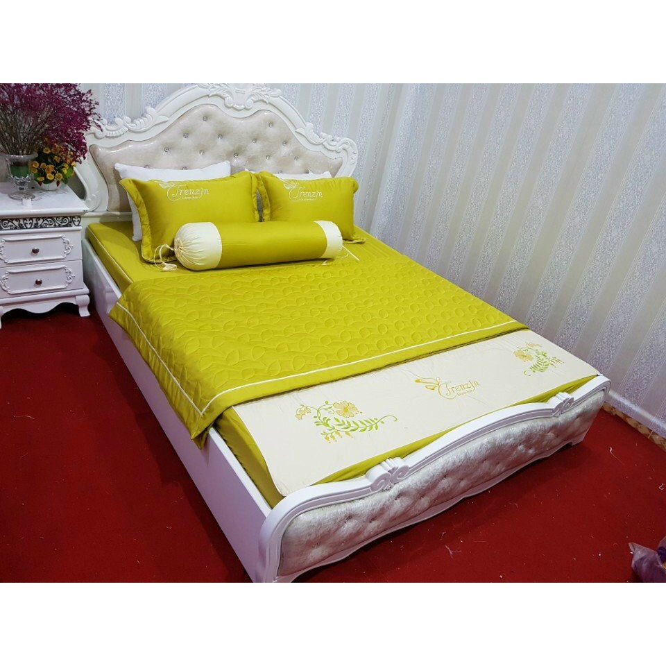 Bộ Drap 3 Món Satin Cotton Cao Cấp 2022 Gồm 1 Ga Bo Chun Và 2 Áo gối Nằm Có Lót Bông Hasago - Kho Ga Gối Sài Gòn
