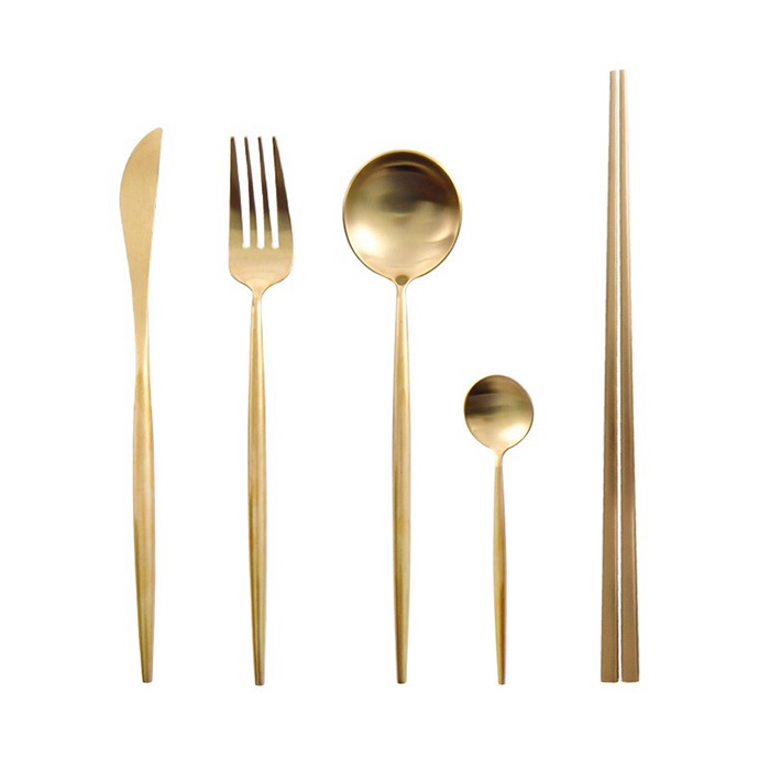 Bộ muỗng, đũa, nĩa, dao bằng thép không gỉ OUDING