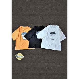 Áo thun unisex tay lỡ mèo ami bụng bự cười đểu <70kg