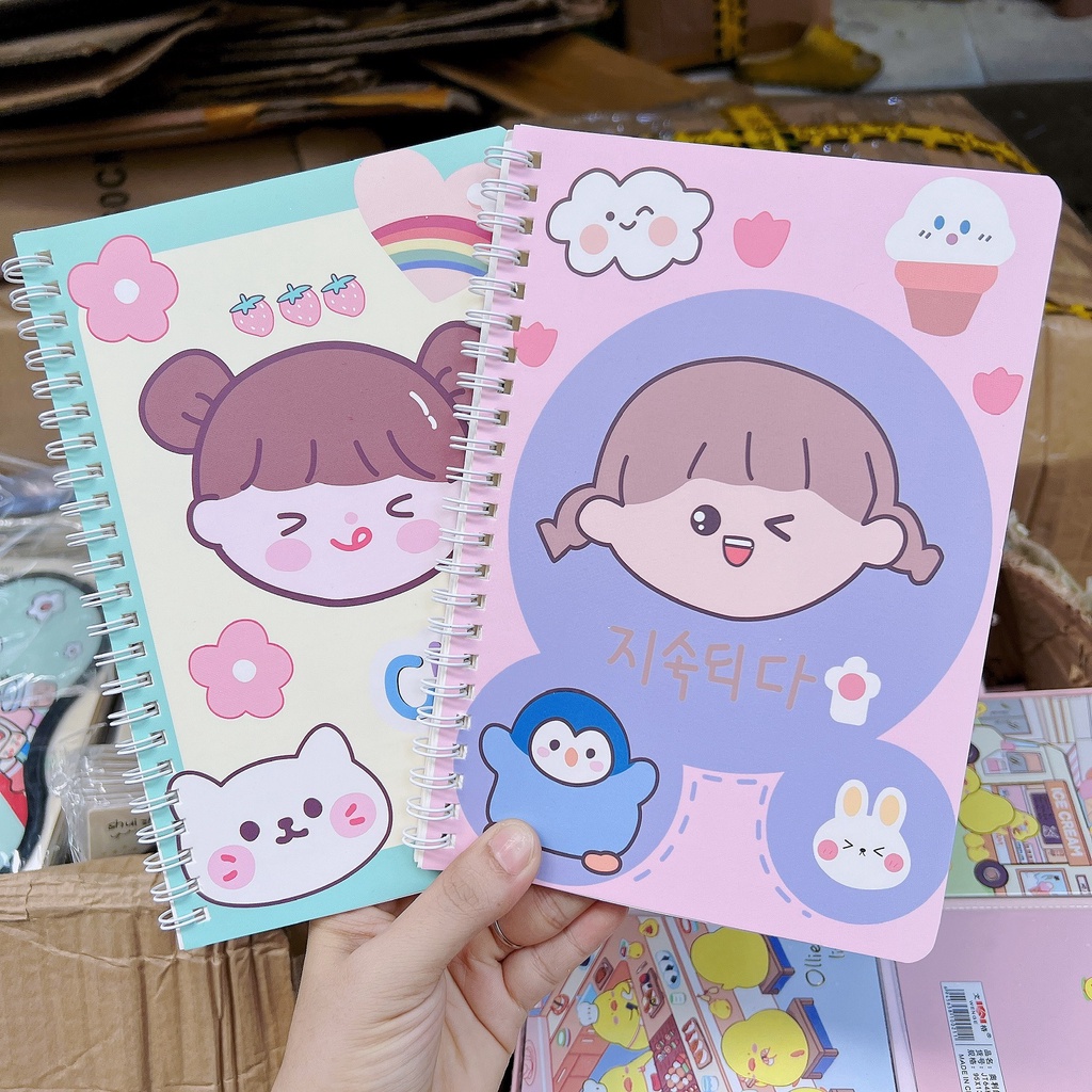 Sổ Lò Xo A5 Nhiều Hình Dễ Thương Giao Mẫu Ngẫu Nhiên