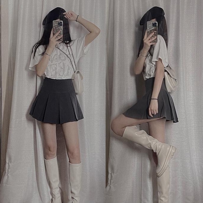 Chân Váy Chữ A Lưng Cao Xếp Ly Thời Trang Mùa Hè Hàn Quốc 3 Màu Tùy Chọn | BigBuy360 - bigbuy360.vn