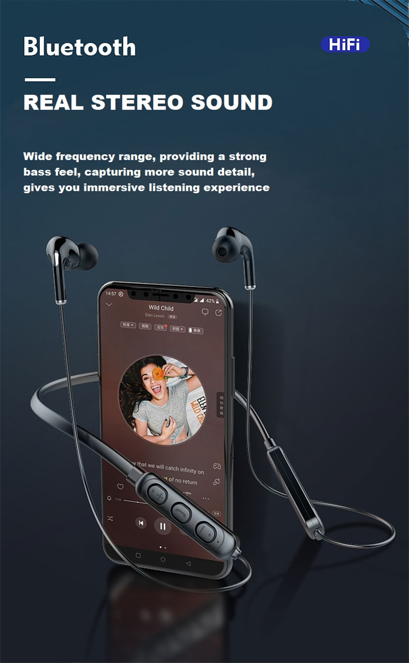 Tai Nghe Bluetooth Không Dây 5.0 Có Mic Thiết Kế Thể Thao | BigBuy360 - bigbuy360.vn
