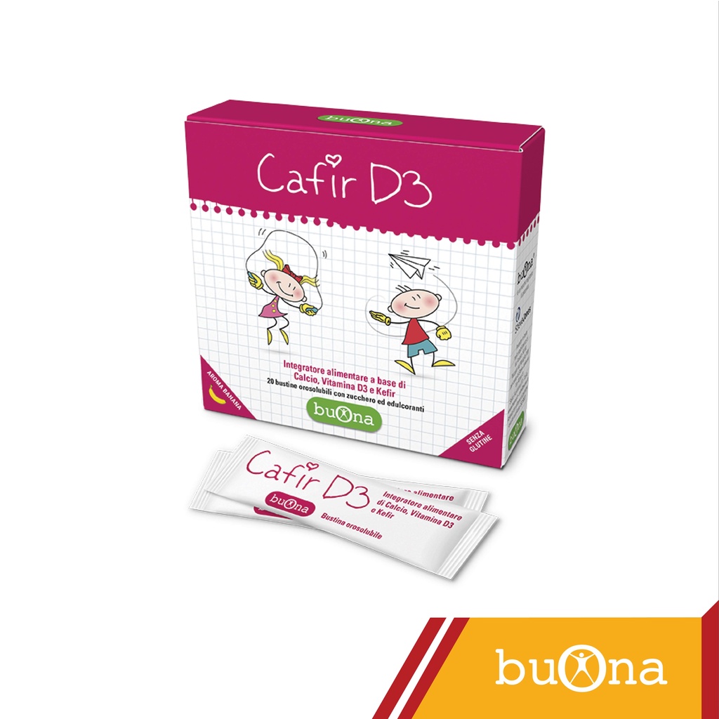 Canxi Cafir D3 - Phức hợp Canxi - D3  - Kefir giúp tăng chiều cao, cải thiện hệ xương chắc khỏe. Hộp 20 gói uống liền