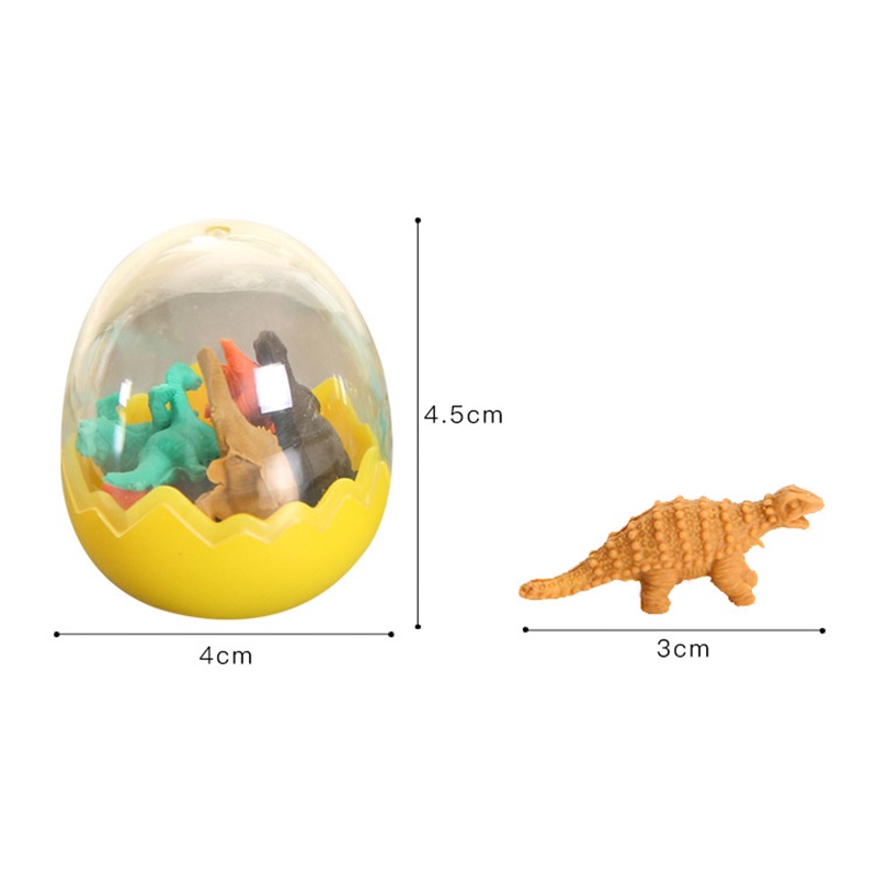 Bộ Gôm Tẩy Hình Khủng Long Hoạt Hình Mini