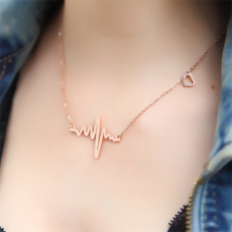 Vòng cổ hợp kim hình nhịp tim