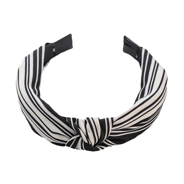 Bờm nữ bản to kẻ 2 mầu xanh và đen Song An Eco BN25