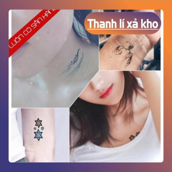 [GIẢM GIÁ ĐẬM SÂU] Hình xăm mini nhỏ đẹp dán chân tay lưng tạm thời cho nam nữ xinh cute tattoo nghệ thuật  KSHN