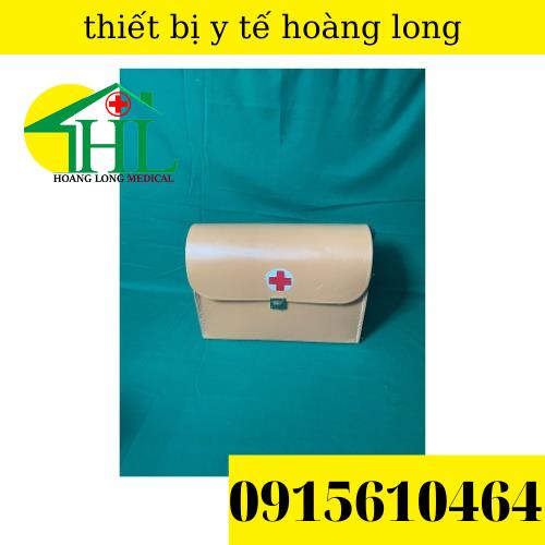 Túi Cứu Thương Chữ Thập Màu Da Bò Cỡ Trung 29X22X10 - Túi Y Tế