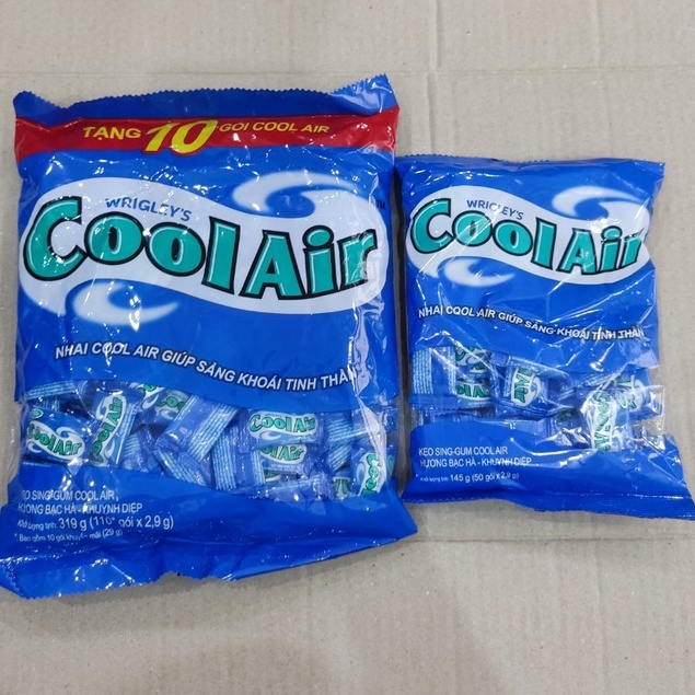 Kẹo cao su Coolair Hương Bạc Hà - Khuynh Diệp Gói 145g/319g