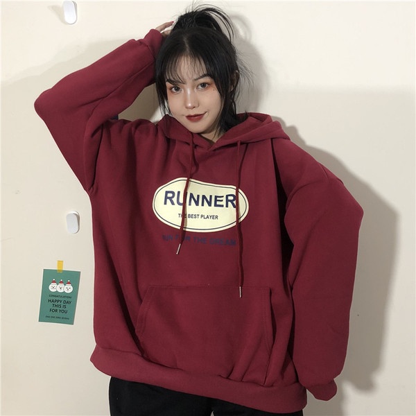 Áo Hoodie Dáng Rộng Thiết Kế Mới Thời Trang Mùa Thu Dành Cho Nữ