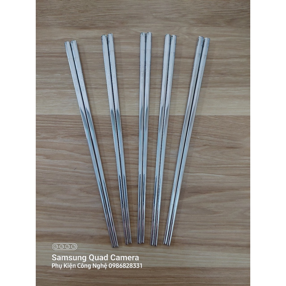 Combo 5 đôi đũa inox 304 phong cách Hàn Quốc chống trơn trượt
