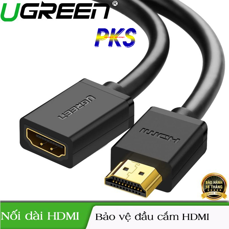 Cáp nối dài HDMI tròn dài 0.5M chuẩn 1.4 chính hãng Ugreen 10140