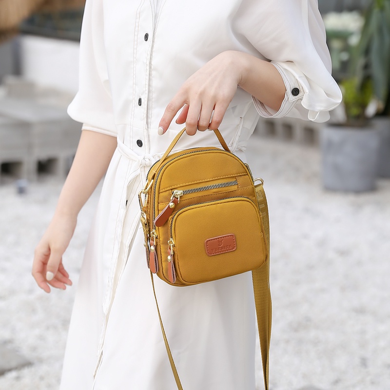 Túi Đeo Vai Đựng Điện Thoại Màu Trơn Thiết Kế Đơn Giản Thời Trang Phong Cách Phương Tây Cho Nữ