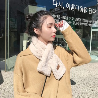 Khăn Choàng Cổ Lông Cừu Nhỏ Nhắn Ấm Áp Dễ Phối Đồ Phong Cách Nhật Bản Dễ Thương
