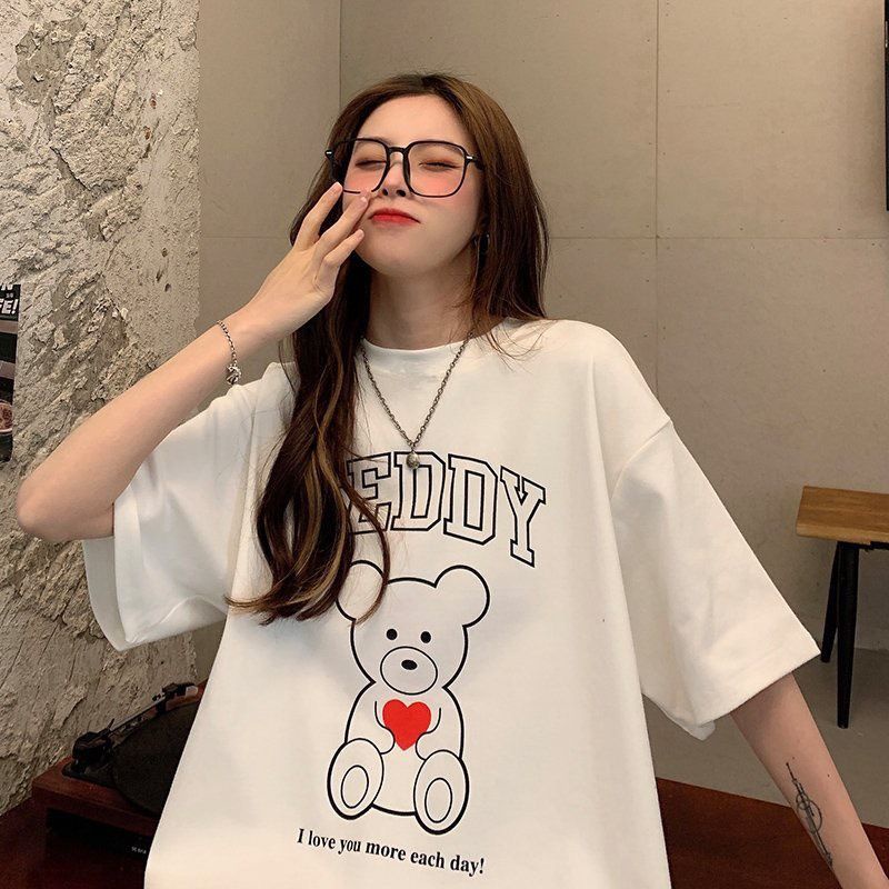 Áo thun tay lỡ unisex Gấu TEDDY