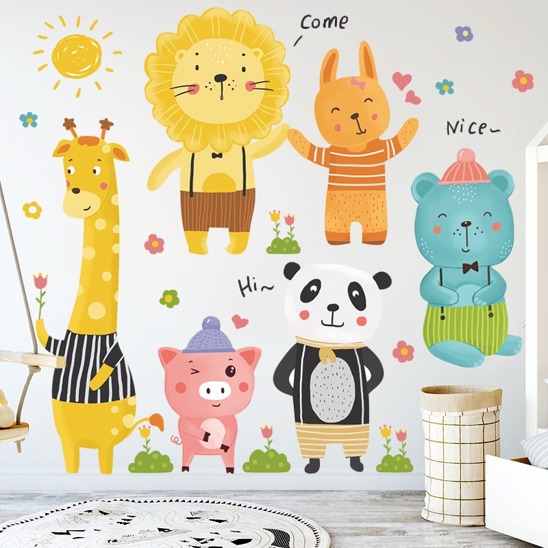 Decal dán tường tranh dán tường hoạt hình cho bé trang trí nhà cửa