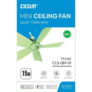 Quạt trần mini Clisun 15W