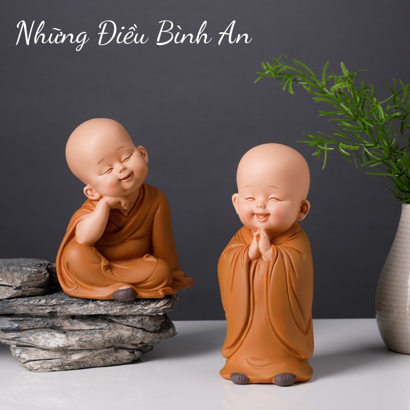 Tượng chú tiểu mini dễ thương mang lại an nhiên trong cuộc sống 💕FREESHIP 50k💕 - Những Điều Bình An