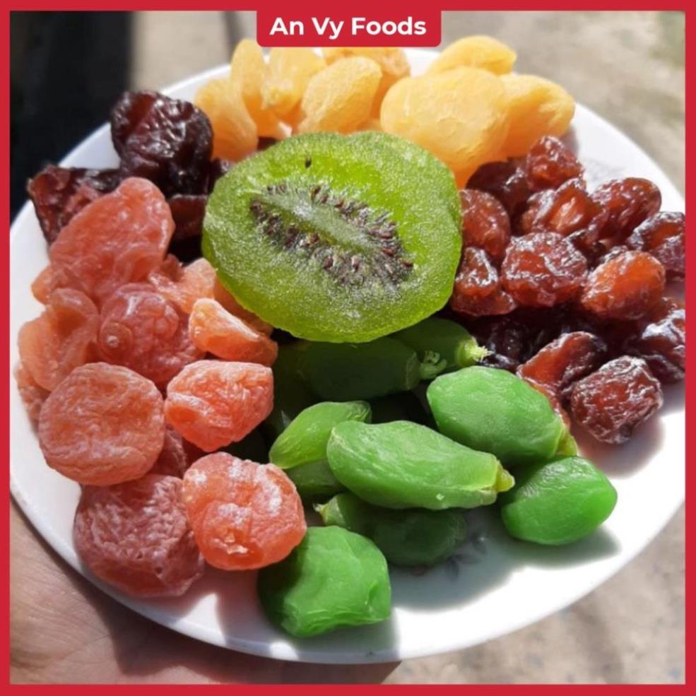 500gr Xí Muội /Ô Mai mix Ngũ Vị : Đào hồng, Đào bổ nâu , Mận cơm, Kiwi, Xí muội không hạt.