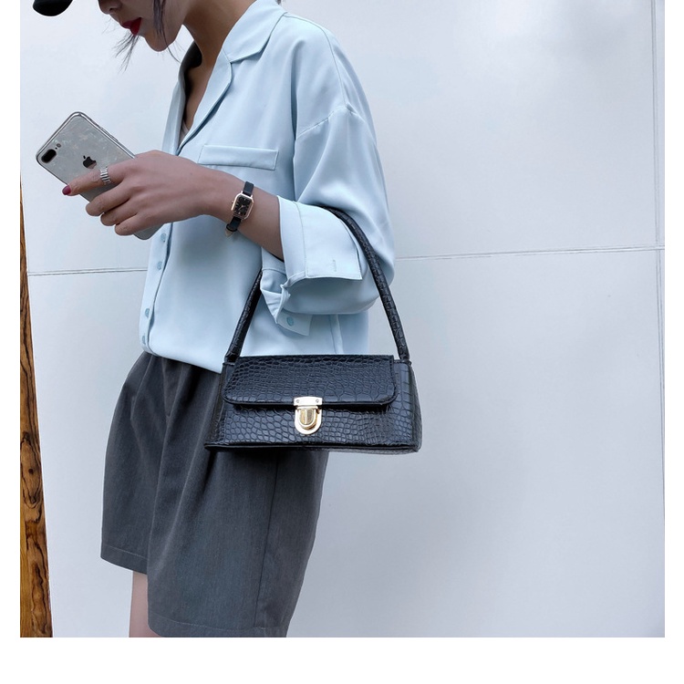 Túi đeo dưới cánh tay/ xách tay IELGY họa tiết vân đá phong cách Hàn Quốc thời trang cho nữ