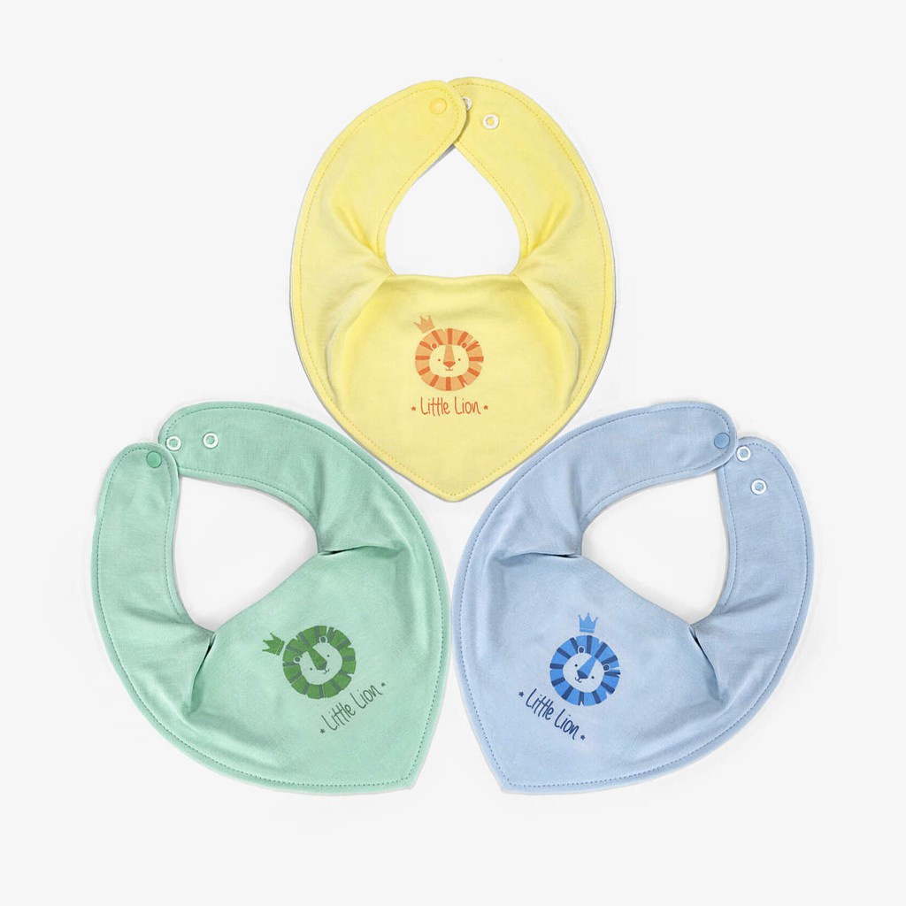 SET 2 Yếm Cho Bé 100% Cotton Thấm Hút Tốt Nhãn Hiệu Goodmama