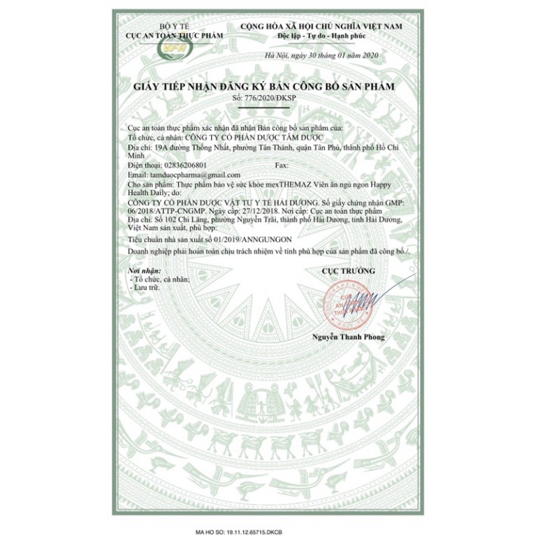 Viên Ăn Ngủ Ngon Happy Health Daily - Hộp 30v - giúp bồi bổ cho người suy nhược, giúp ăn ngủ ngon, phục hồi sức khoẻ tốt