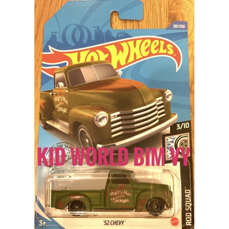 freeship Xe mô hình Hot Wheels basic Bán tải '52 Chevy GHG01.