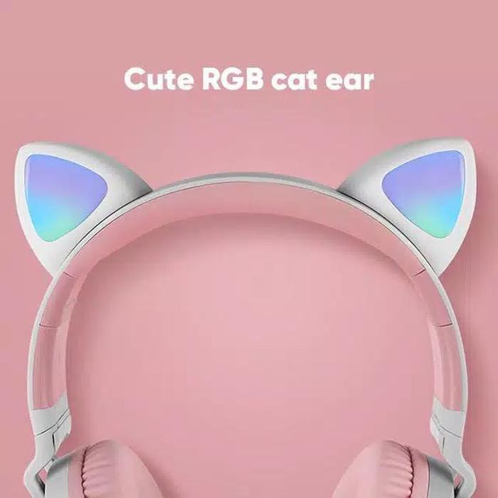 Tai Nghe Bluetooth Hình Tai Mèo Dễ Thương Cho Bé | BigBuy360 - bigbuy360.vn
